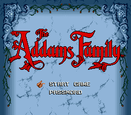 Addams Family, The (USA, Europe) Title Screen